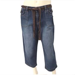 Axcess Belted Jean Capri NEW TAGS Pants 14